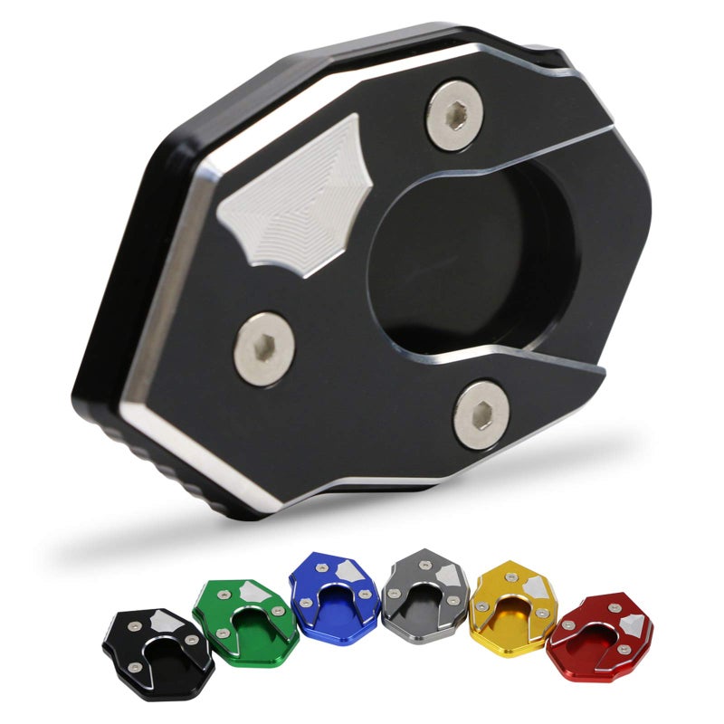 COBIKE Motorcycle Kickstand Extender Foot Side Stand Extension Pad Support Plate Replacement for Kawasaki Z650 Z900 Z900RS Z1000 Z1000SX ER-6N ZX6R ZX10R NINJA650R(Black) - Image 1